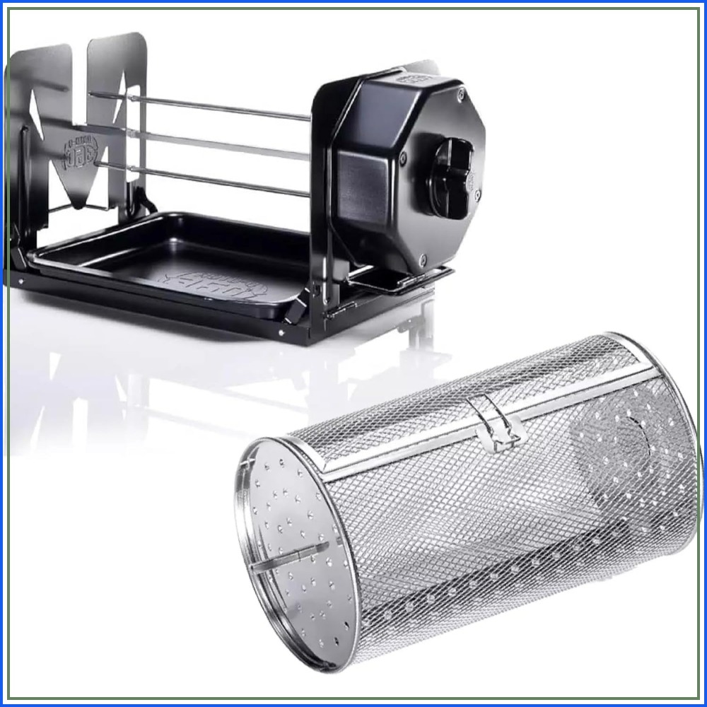 Electric Smoker Bbq - 360 Cordless Rotisserie Kit with Tumble