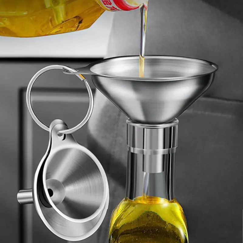 Kitchen Appliances Garage - 3Pcs Stainless Steel Kitchen Funnel Set