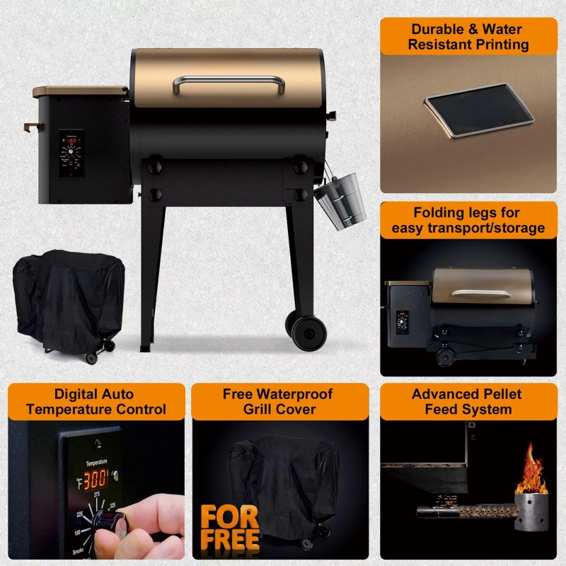 BBQ Portable Foldable Pellet G - Electric Smoker Bbq recensione e prezzo