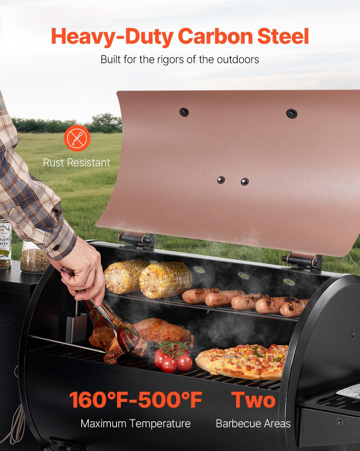 Wood Pellet Grill Smoker, 8 in - Electric Smoker Bbq recensione e prezzo