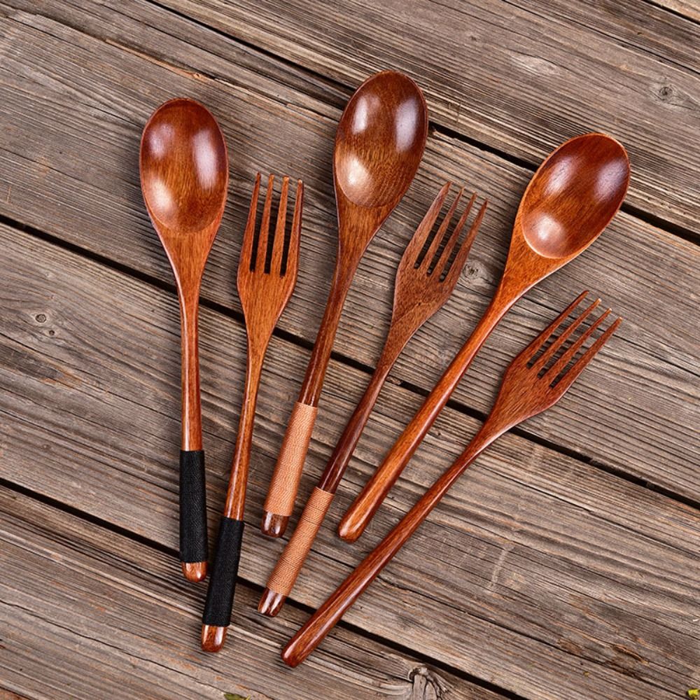 Natural Wooden Spoon Fork Dinn - Kitchen Appliances Combo recensione e prezzo