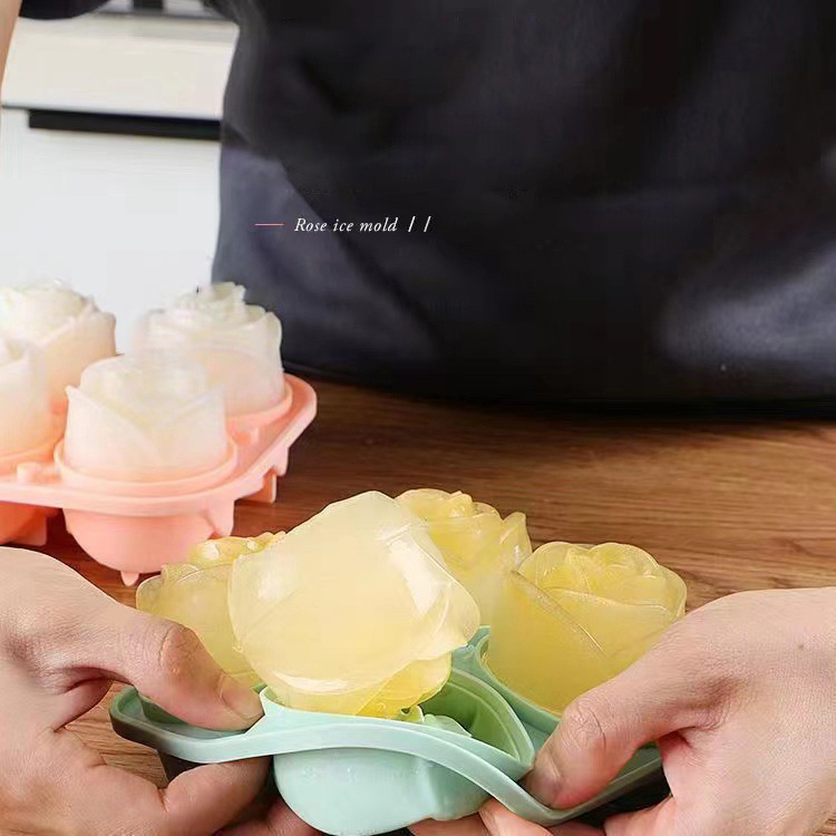 3D Rose Ice Molds 4 Holes Ice  - Kitchen Appliances Garage recensione e prezzo