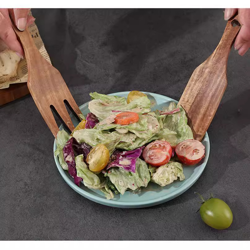 Wooden Salad Server, Wood Sala - Kitchen Appliances Combo recensione e prezzo