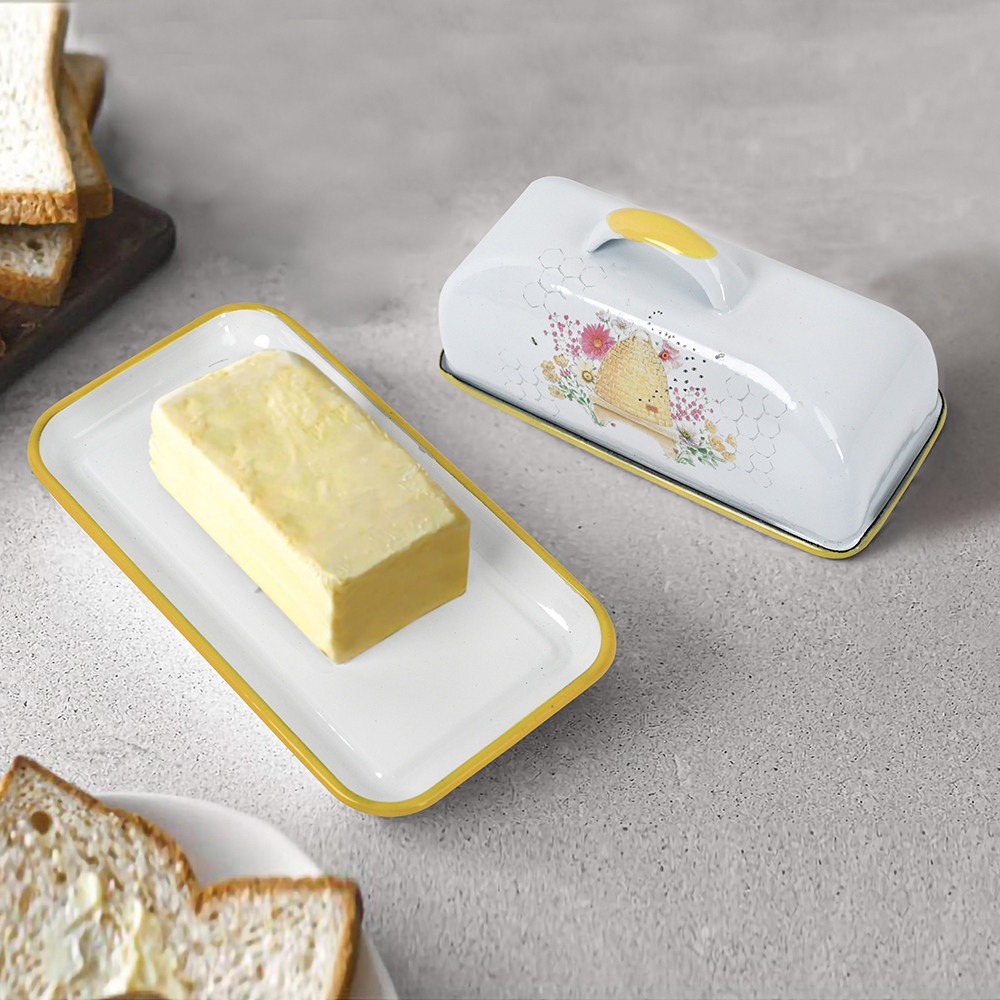 Menschy Enamel Butter Dish Che - Kitchen Appliances Garage recensione e prezzo