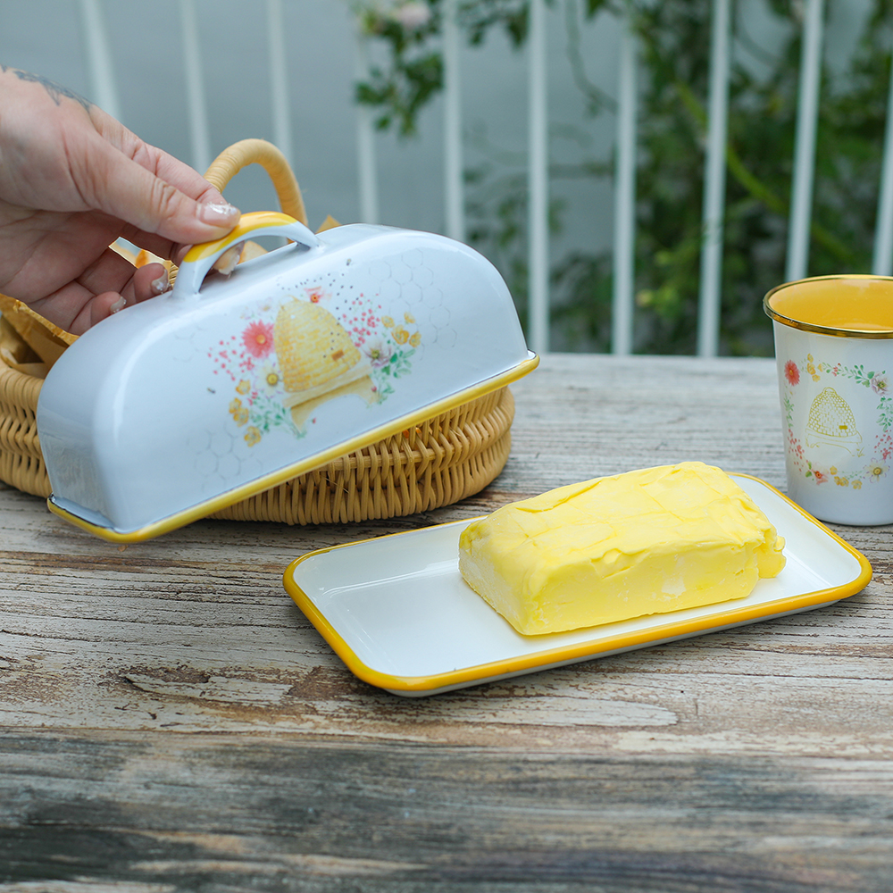Menschy Enamel Butter Dish Che - Kitchen Appliances Garage recensione e prezzo